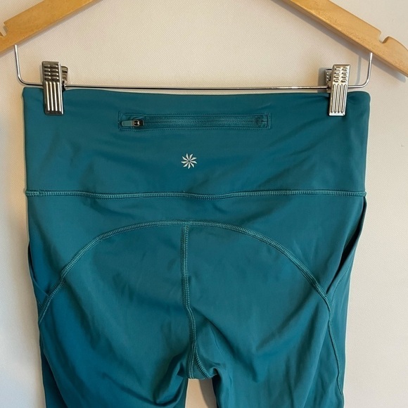 ATHLETA Lightning Capri Tight Leggings small Teal Running - Picture 5 of 10
